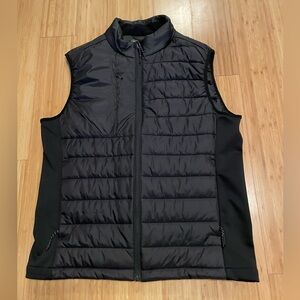 Black Quilted Puffer Vest - Straight Down brand